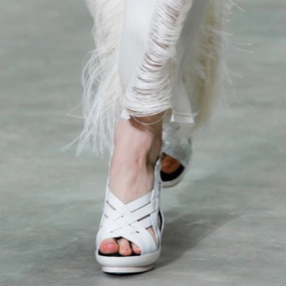 Calvin Klein Collection Runway White High Heels
